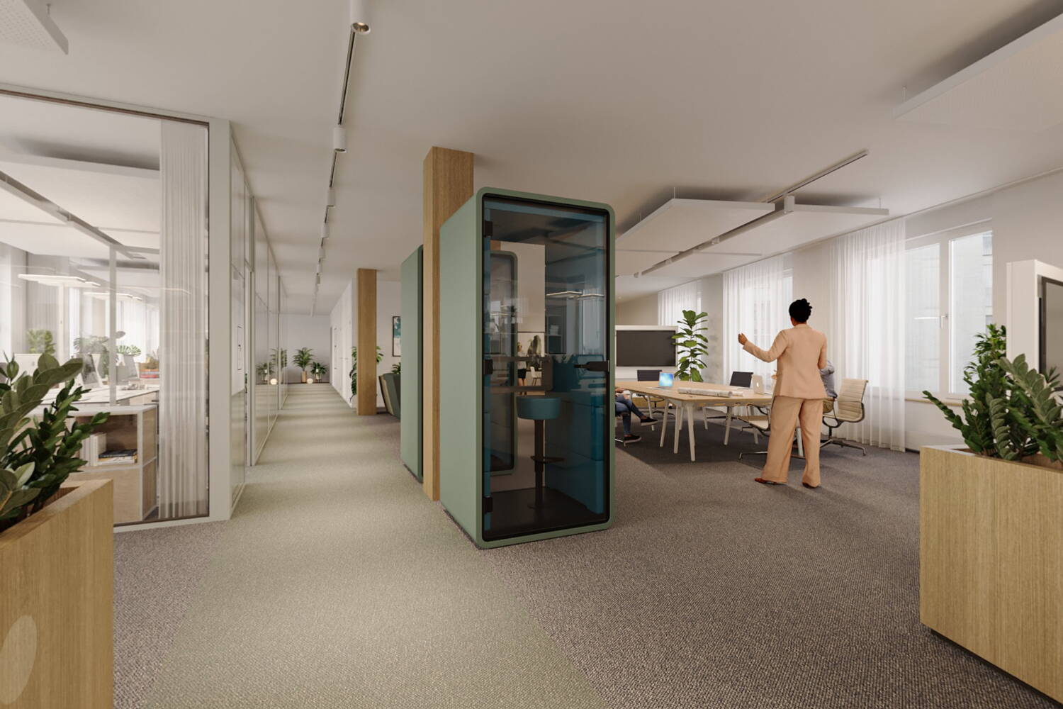 vitaone Büro Openspace vitaone Büro Openspace mit Telefonbox